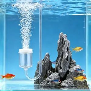 Fish Tank Nano Bubble Refiner, Silent Aeration Device, Transparent Acrylic Stand, Efficient Fogging Bubble Disc, Aquarium Oxygen Pump Accessory