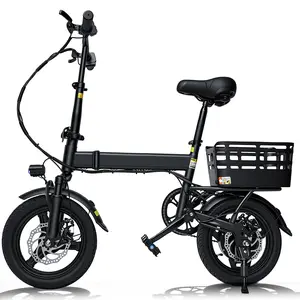 Electric Bike 500W Motor, 18MPH Commuter Folding Ebike, 14 Inch Electric bicycle for Adults, 36V 12Ah Battery, Up to 30 Miles Range, 3 Riding Modes