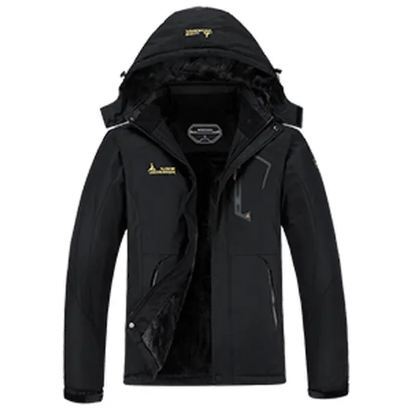 MOERDENG Men's Waterproof Ski Jacket Warm Winter Snow Coat Mountain Windbreaker Hooded Raincoat Water-Resistant Breathable Comfortable