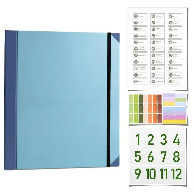 Important Document Organizer Personal Binder Organizer with Labels Accordion File Stylish Binder for Storing Important Papers, Certificates, Passports, Photos, and Letters organizador de documentos