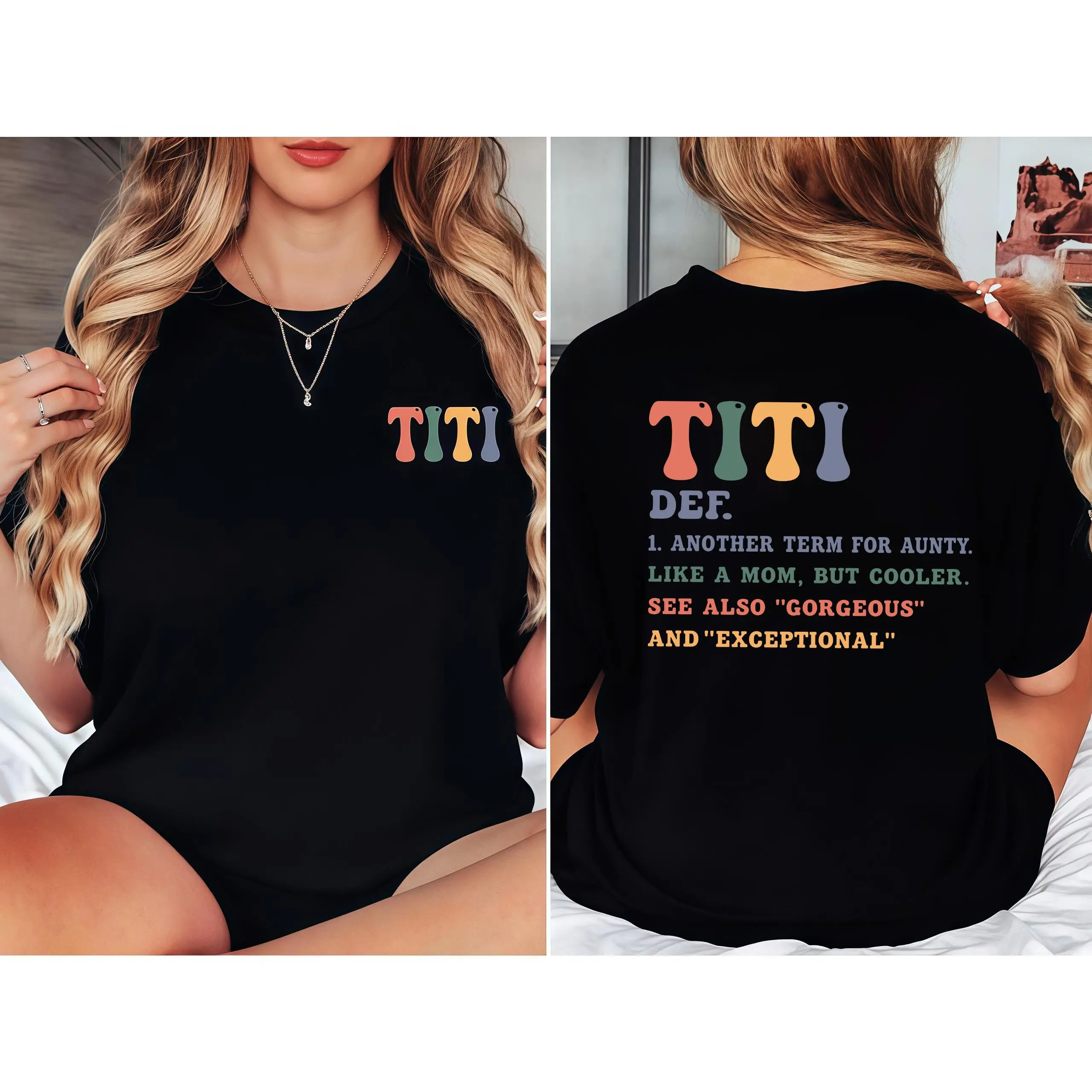 Auntie "Titi" T-Shirt - Perfect Sister Gift & Baby Announcement Tee