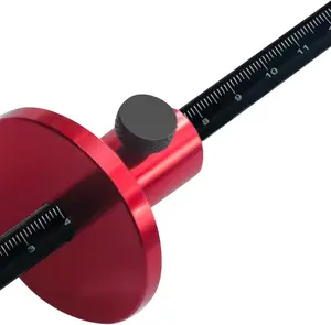 Wheel Marking Gauge, European Aluminum Alloy Scriber Woodworking Mortise Parallel Scribing Tool with Knurled Knob, Metric and Inch Scales