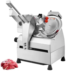 VEVOR Automatic Meat Slicer, 540W Deli Slicer, 2 PCS 10 Stainless Steel Removable Blade, 0-15mm Adjustable Thickness, Child Lock Protection, Food Slicer Machine for Meat Cheese Bread for Home Use