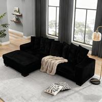 Black + foam + 3 seats left chaise