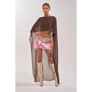 IT GIRL BLOUSE IN BROWN