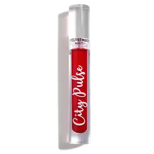City Pulse by Velvet Muse Beauty – Soft-Matte Lip Tint, Transfer-Resistant, Long-Wear, Hydrating Comfort, Lip Stain, Lip Gloss, True Red Pop — Long-wear lips, your way.