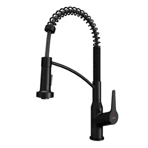 Alston Matte Black Touchless Kitchen Faucet – Motion Sensor Activation, Pull-Down Spray, High Arc Spout, 360° Swivel, ADA Compliant, Dual Function Spray, Lead-Free Brass, 1.8 GPM, Easy Install with Mounting Kit