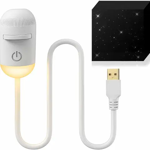 2-in-1 Galaxy Projector Night Light, USB Interface, Dual-Mode Starry Sky Projection/Warm Light Night Light, Adjustable Focus and Brightness with 3 Sliding Projection Films for Bedroom