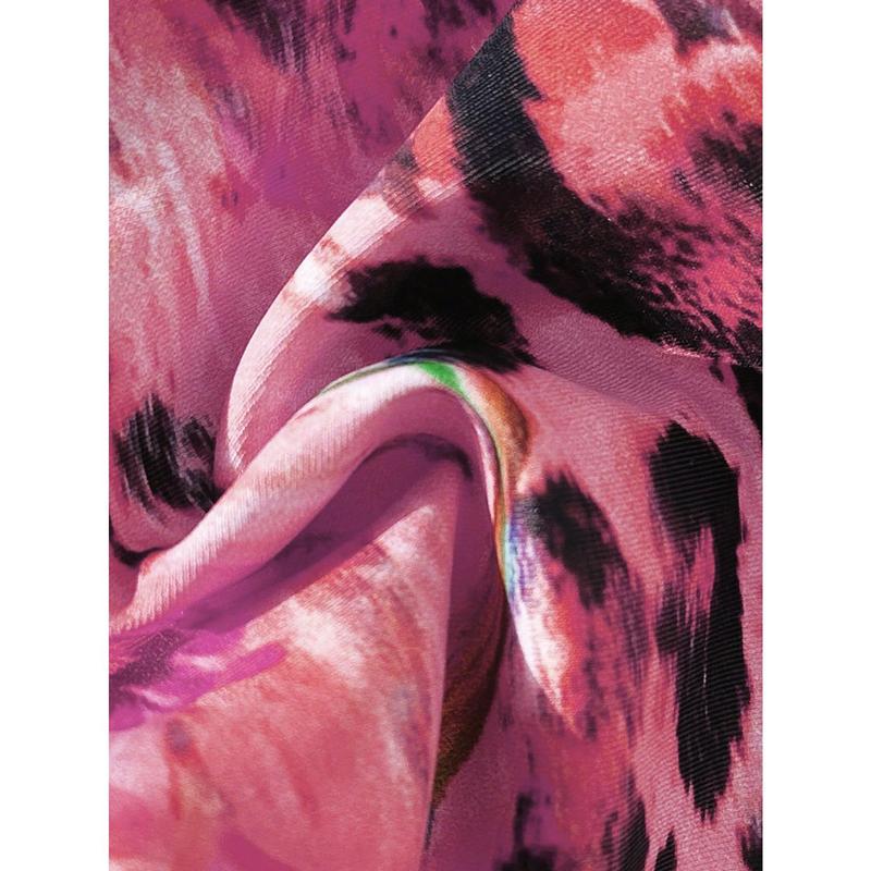 Casual Tie-Dye Printed Bikini Metallic Decoration Swimsuit High Waist Spaghetti Strap Swimsuit Set fashion nova outfits women's summer outfits beach outfits