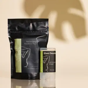 Travel Fresh Duo - Bamboo Wipes and Mini Shea Deodorant for long-lasting odor fighting freshness