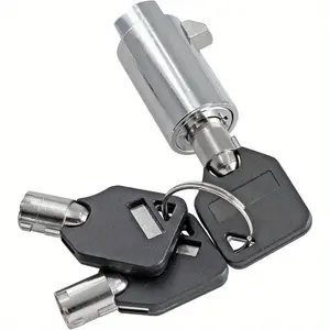 4Pcs Universal Vending Machine Security Lock Set Keyed Alike Durable Tubular Key Easy Installation for Soda Snack Candy Machines