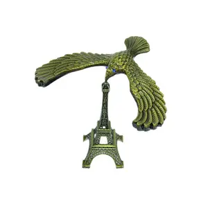 Balance Eagle with Paris Eiffel Tower Creative Floating Ornament Home Office Desk Decor Gift