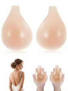 Women's Strapless Sticky Invisible Push Ip Ultra-Thin Silicone Bra Sticky Pasties Nipple Covers，Sticky Bra Nipple Cover,Strapless Bra,Lingerie,Push Up Bra,  Backless Bra Suitable For Formal Dresses, Dates, Wedding,