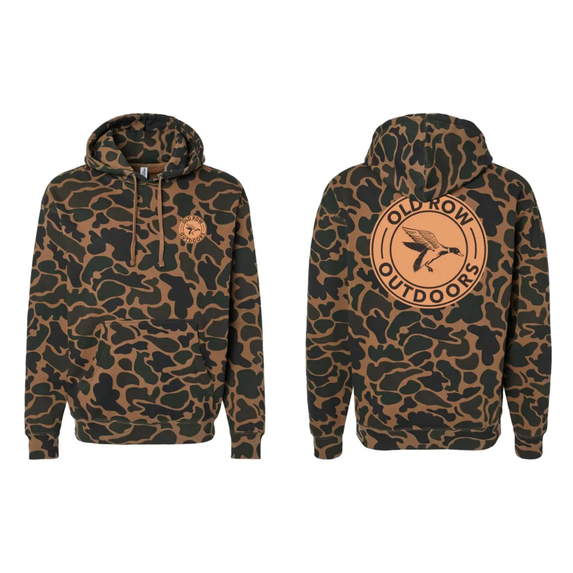 Unisex Old Row Outdoors Bass Circle Camo Hoodie Trenidng 2025, Camo Pattern Hunting Hoodie For Men And Women, Hunter Gifts Menswear Pullover, Hunter Camo Clothing