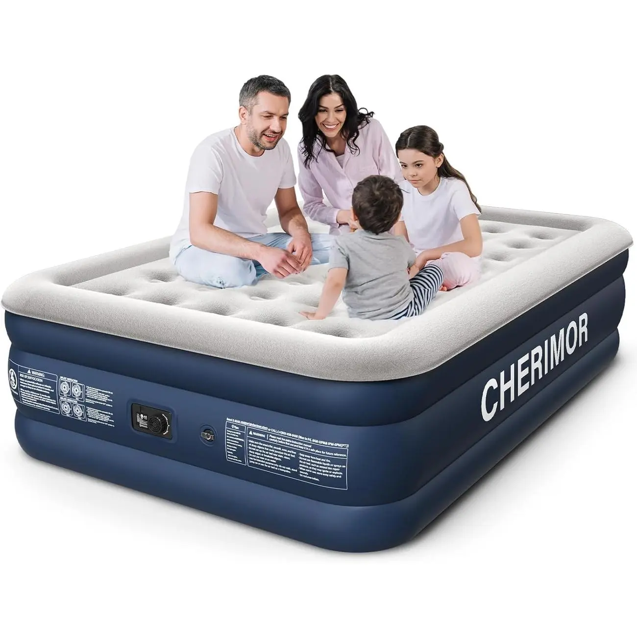 Full Size Self-Inflating Air Mattress with Built-in Pump - Thick Comfort, for Camping & Guests