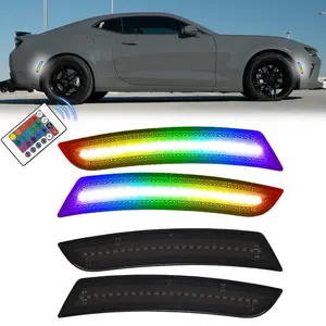 LayeSRT RGB LED Side Marker Lights for Chevrolet Camaro 5th gen & 6th gen