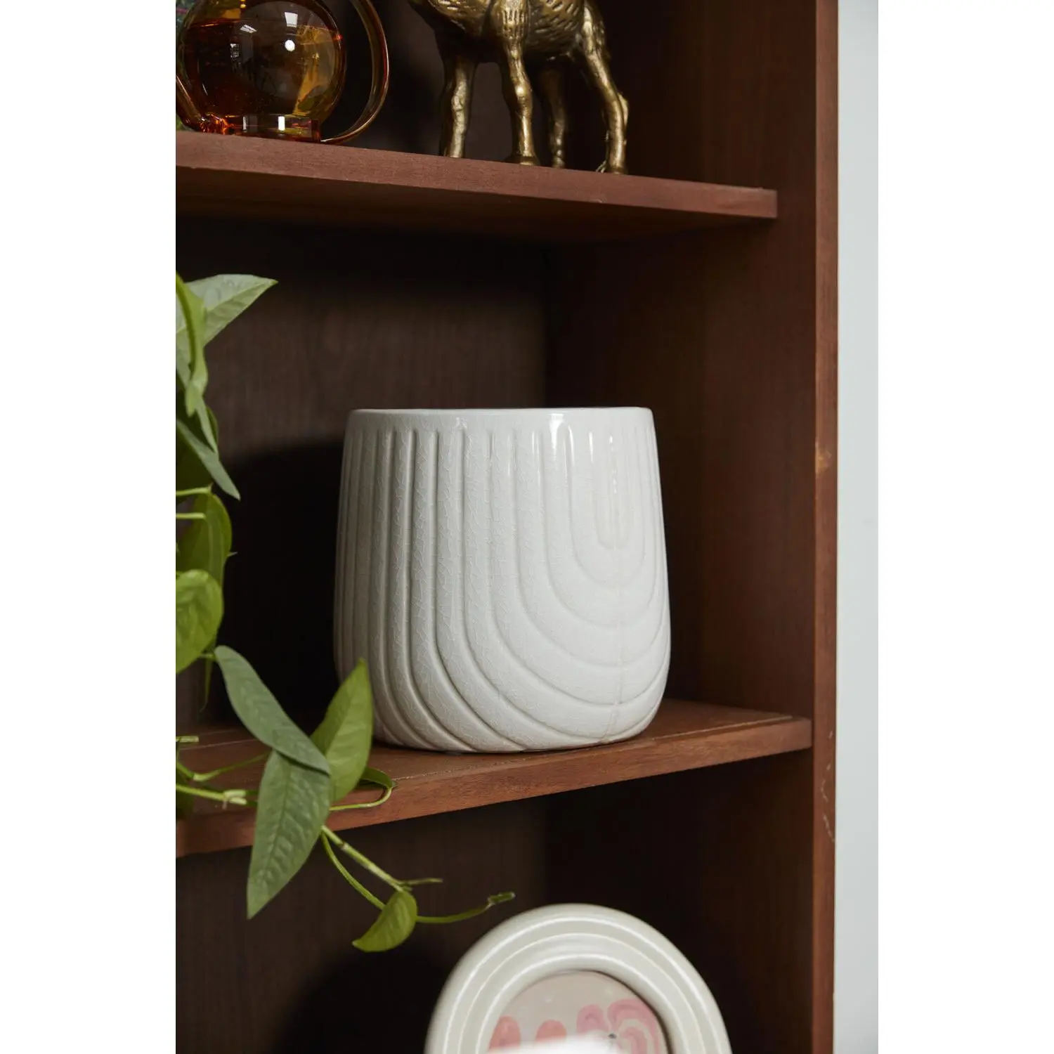 White Coronado Ceramic Pot, Large