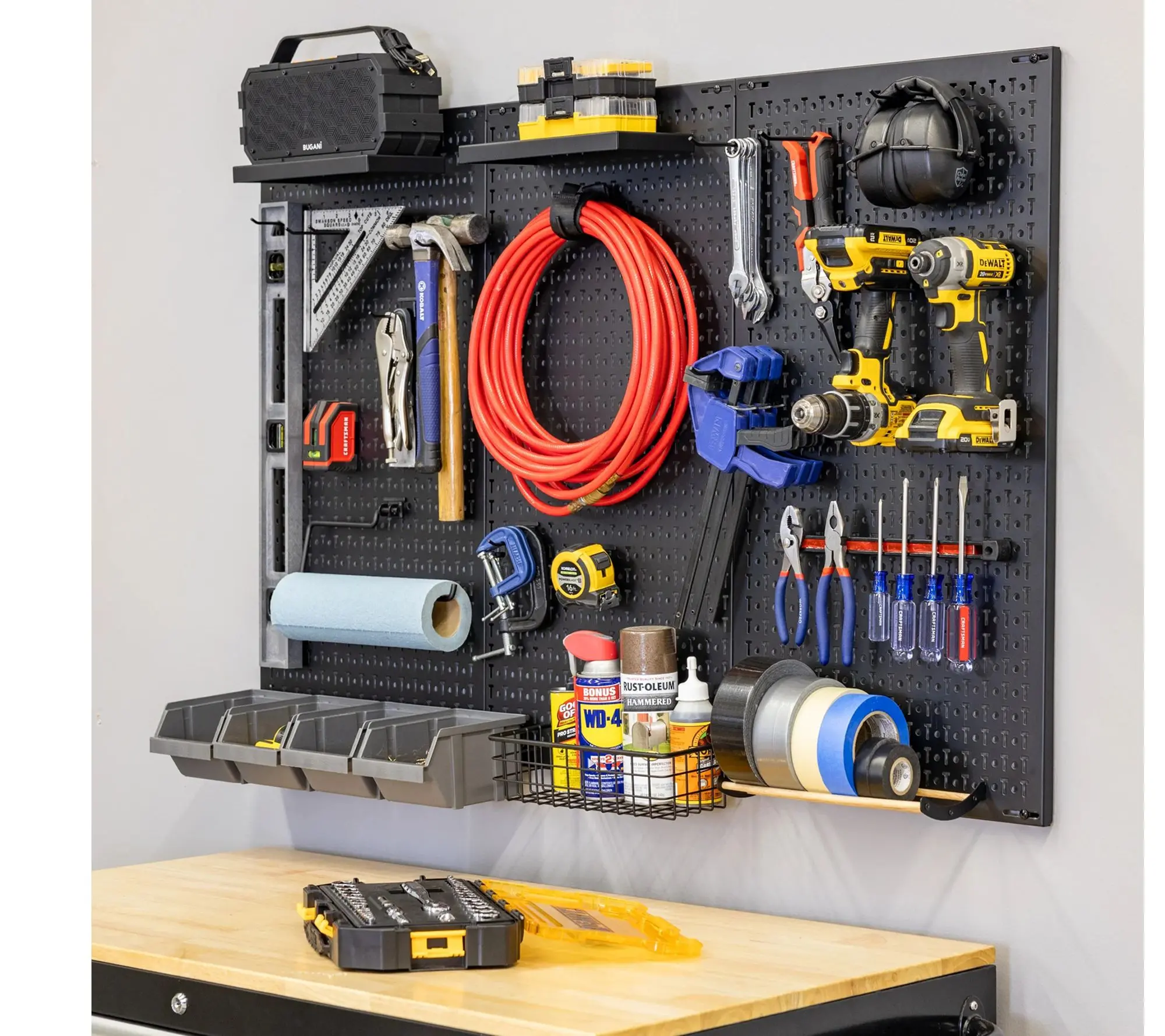 StoreYour 51" x 32" PRO Pegboard - 23 Attachments StoreYour 51" x 32" PRO Pegboard - 23 Attachments