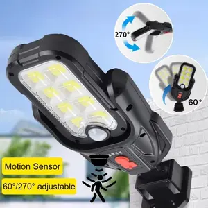 Solar Powered Outdoor Wall Light, Motion Sensor LED Rechargeable Rotating Lamp, Ideal for Garden and Yard, Multi-Scene Use