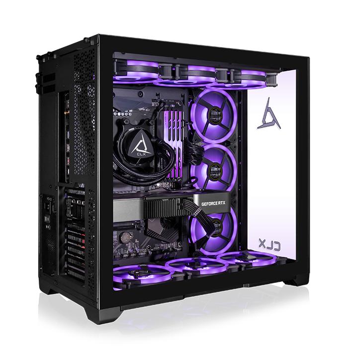 CLX SET Gaming PC -  Intel Core i9 14900KF 3.2GHz 24-Core Processor, 64GB DDR5 5600 RGB Memory, GeForce RTX 5070 12GB GDDR7 Graphics, 2TB NVMe M.2 SSD, 6TB HDD, 360mm AIO, WiFi, Neo Qube Dual Chamber ATX Black, 9 RGB Fans, Windows 11 Home 64-bit