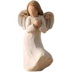 5.2’’ Guardian Angel Figurines, Hand-Painted Praying Angel Figurines, Healing Angel Statue for Home Decor, Friendship, Encouragement, Sympathy&Memorial Gift