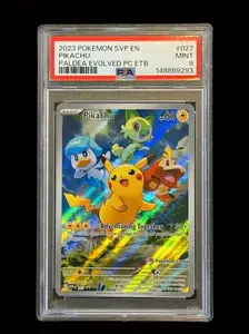 PSA 9 Graded Pokemon TCG Slab - Pokemon Center Pikachu Promo Card - Paldea Evolved #27