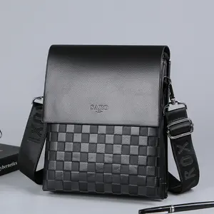 1 Piece Men's Double-Layer Crossbody Shoulder Bag, Large Capacity Backpack, Multifunctional for Business Commute & Daily Outings. Minimalist Black Style, Ideal Gift for Men & Boyfriends.