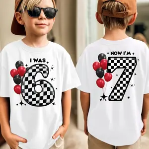 I Was 6 Now I'm 7 Shirt, Six Seven Boys Birthday Shirt, 67 Girls Birthday Tee, Race Theme Birthday Shirt, Teens Birthday Outfit