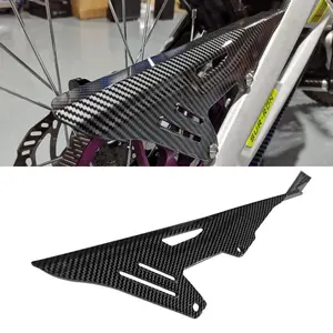 Chain Cover Water Transfer Carbon Fiber Pattern Chain Guard Box for Surron Light Bee X/S/X160/260 Off-road Electric Bike Motorcycle Accessories Chain Guard Sur-ron Parts Suron