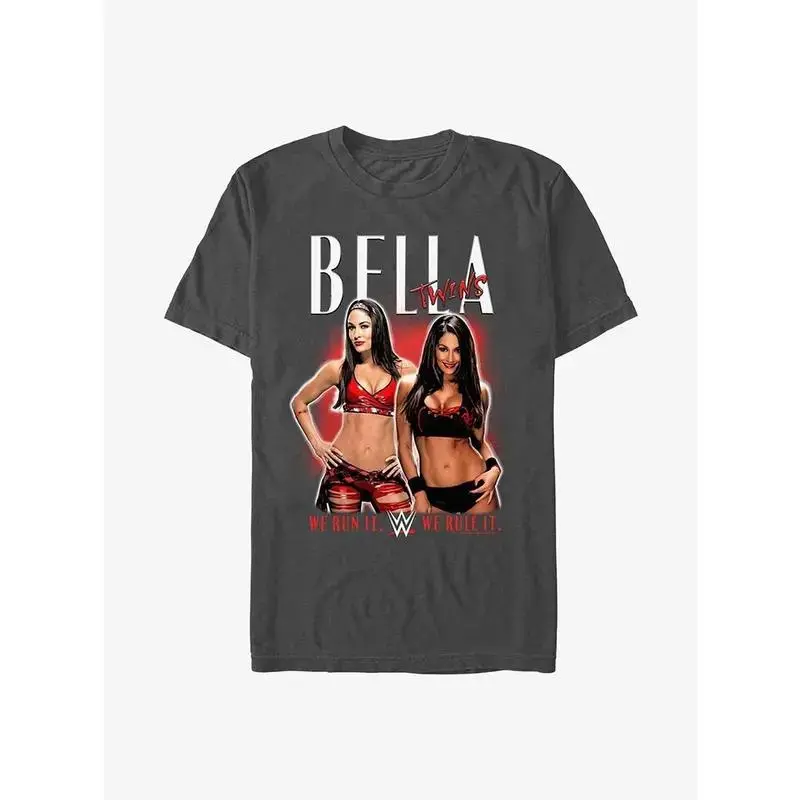 [WWE]  The Bella Twins We Run It We Rule It T-Shirt, Retro WWE Graphics Tee, Wrestling Shirt, Gift For Fan , For Men And Women