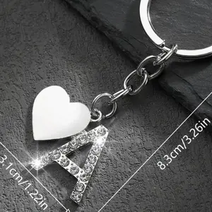 Silver Letter Charms for Bags & Keychain