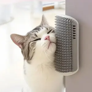 &Self Grooming Cat Brush Wall Corner Scratcher Comb