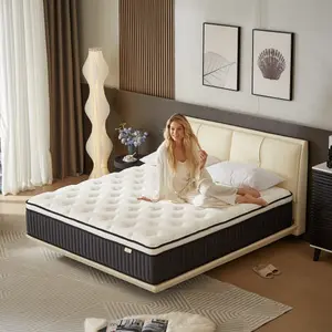 ZYLUMI 12" King Size Memory Foam Mattress, Back Pain Relief, Pocket Spring Gel Mattress,  Medium Firm, Premium Blue，CertiPUR-US and Oeko TEX Certified