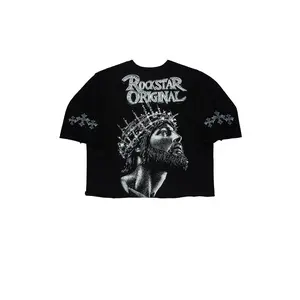 Darius Black Quarter Sleeve Boxy Sweatshirt