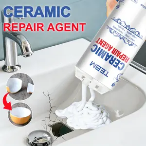Ceramic Repair Paste, Fast-Drying Glaze Fixative, Seamless Restoration, Waterproof, Oil-Resistant, Suitable for Tiles, Toilets, Sinks, Bathtubs, Ceramic Decorations