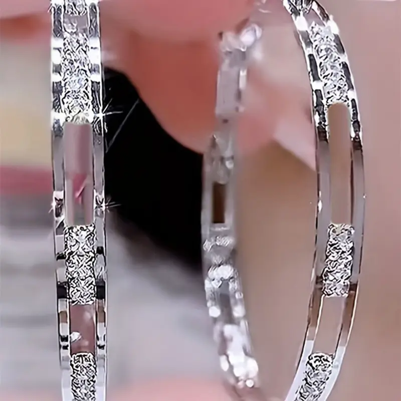 1 Pair Elegant Cubic Zirconia Drop Earrings Cz Earrings Brilliance Earrings Wedding Anniversary Ear Jewelry Sparkling Ear Jewelry For Wedding Engagement Anniversary Party Jewelry High Quality Earrings Shining Earrings Valentine's Day Gift