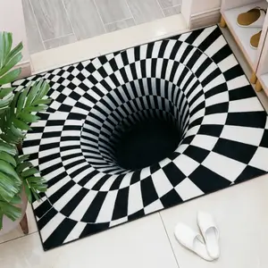 3D Vortex Illusion Mat for Pets – Interactive Hole Rug, Anti-Slip Design, Local Fast Shipping
