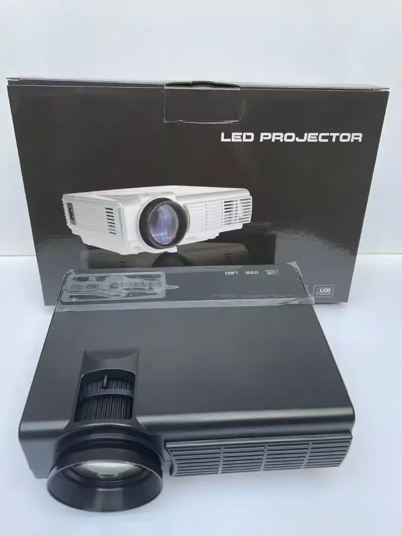 Mini Projector with Screen, Portable Home Theater Movie Projector with Two-Way Bluetooth, HDMI/USB Input for Smartphone/TV Stick, Ideal for Indoor & Outdoor Use