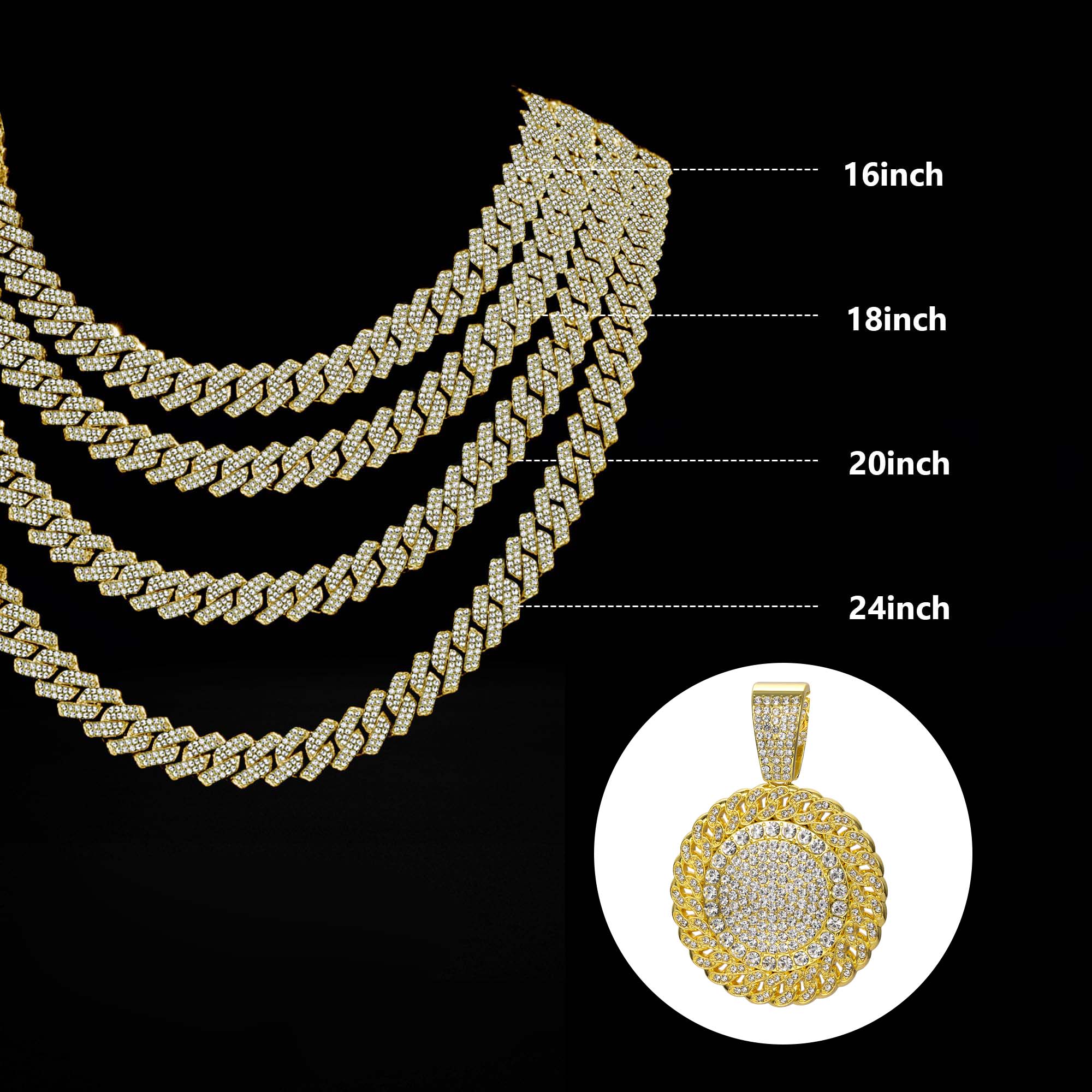 1pc Punk Rock Style Cuban Link Chain Necklace with Sparkling Sunflower Pendant Hip Hop Miami Jewelry for Men Women Durable Gift for Birthdays Mother's Day Father's Day 1pc Punk Rock Style Cuban Link Chain Necklace with Sparkling Sunflower Pendant Hip Hop Miami Jewelry for Men Women Durable Gift for Birthdays Mother's Day Father's Day