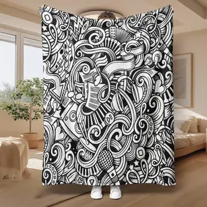 DIY Music Throw Blanket Shawl, Soft Blanket Throw for Adults, Comfortable Textile, Creative Home Decor, Ideal Anniversary or Birthday Gift, Throw Blankets