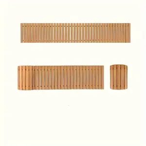 PIYPIY 6/8/10/12FT Wooden Garden Pathway - Durable Pine Outdoor Walkway for Patio, Beach & Wedding Parties, Foldable Anti-Slip Design - Weather-Resistant Decorative Boardwalk