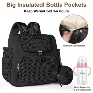 Large capacity parent bag - baby diaper organizer, lightweight polyester backpack with tassel details, pink, zippered closure, hand wash only, perfect for outdoor strollers, pregnancy, and daily use