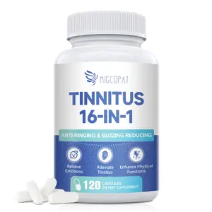 Tinnitus Relief for Ringing Ears, Tinnitus Relief Supplement with Ginkgo Biloba & Vitamin B12 | Natural Tinnitus Treatment for Reduce Ear Noise, Improve Hearing & Emotional Support - 120 Capsules Herbal Daily Olive Sensitive