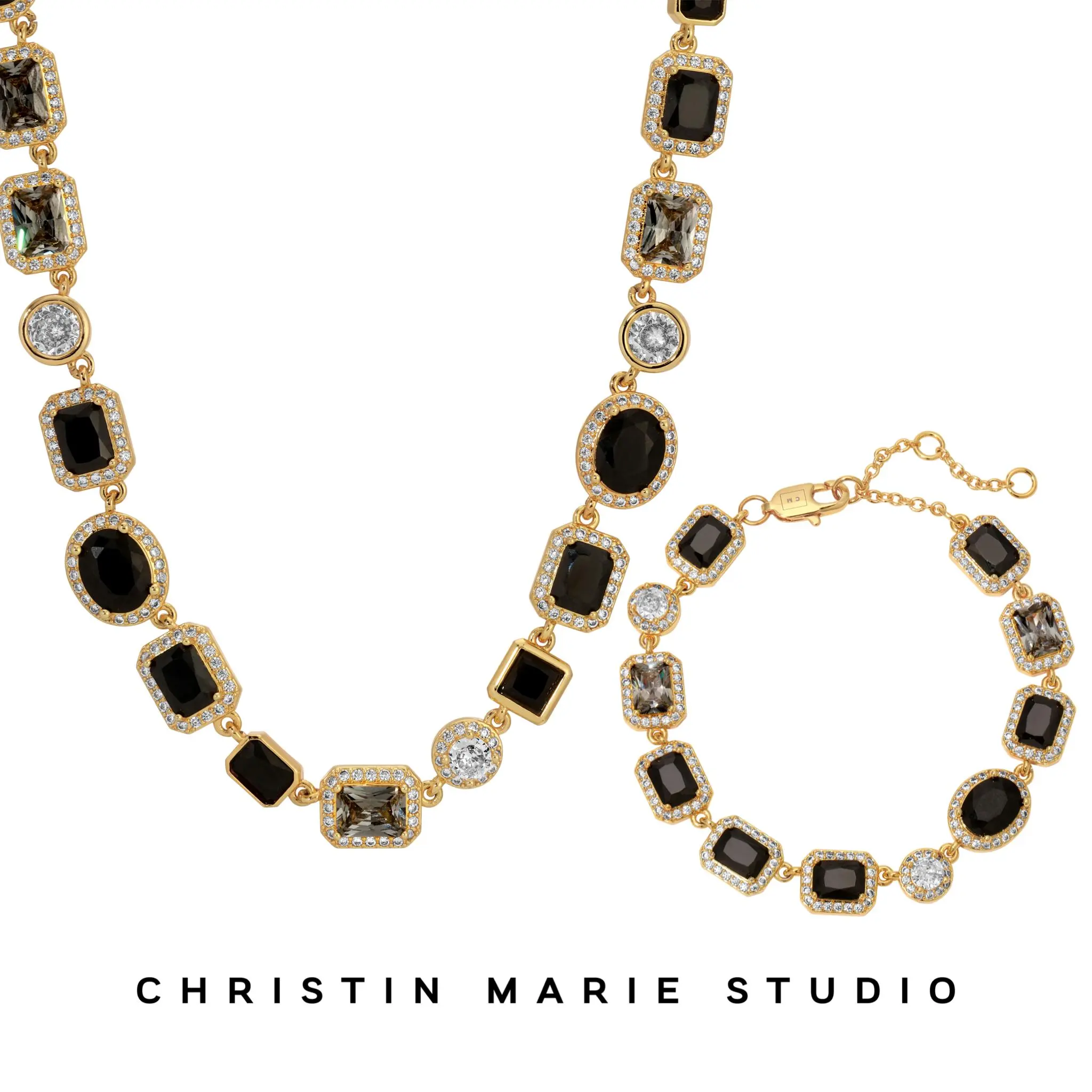 Onyx (Black) Solstice Bundle (Necklace & Bracelet)