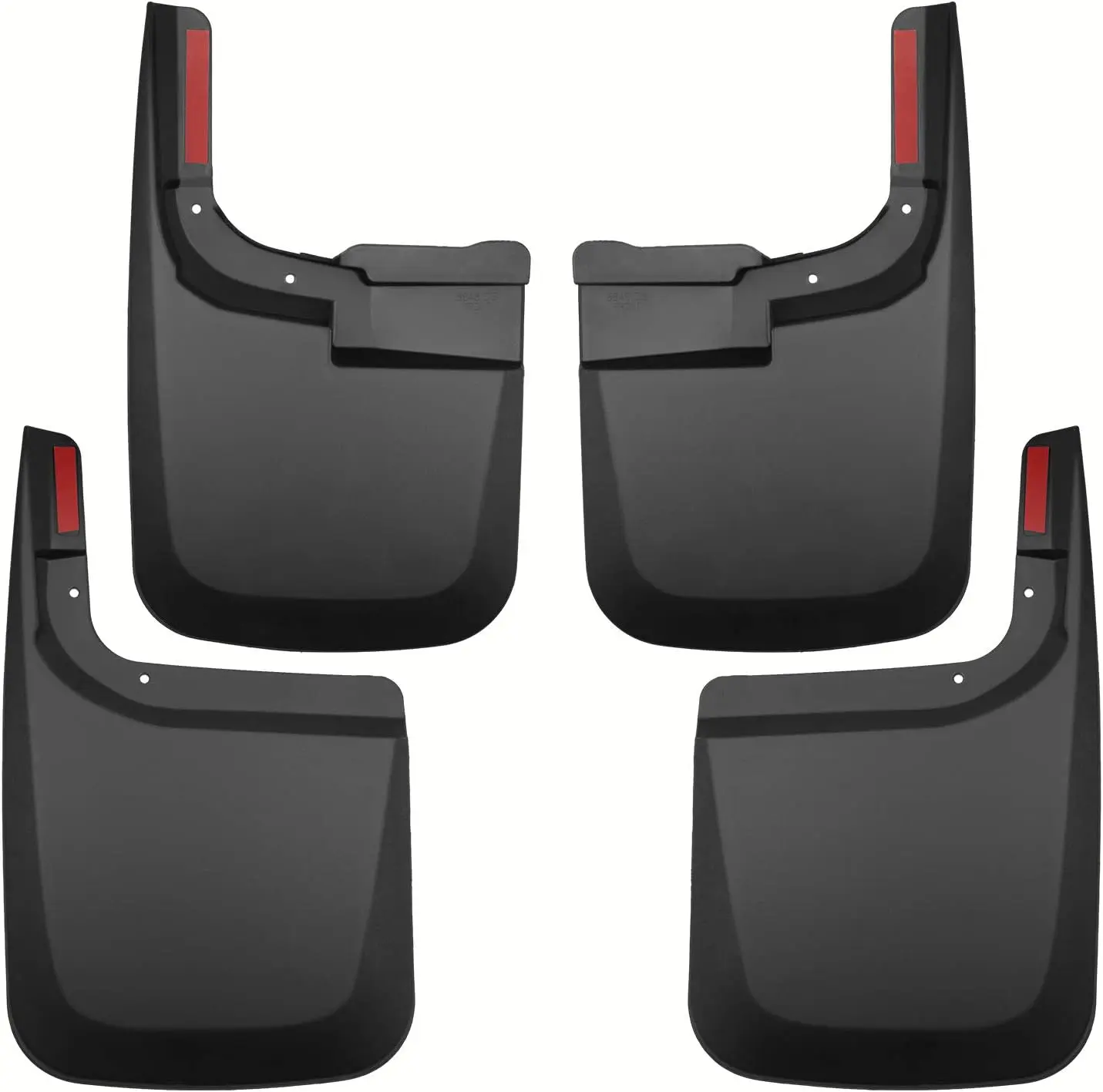 Mud Flaps Splash Guards Compatible with 2017-2024 Ford F250 F350 | Without OEM Fender Flares, No Drill Heavy Duty Front and Rear Mudflaps 4PCS Black