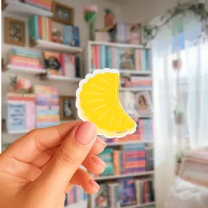 Lemon-Themed Sticker - Simple Yellow Lemon Design as Shown
