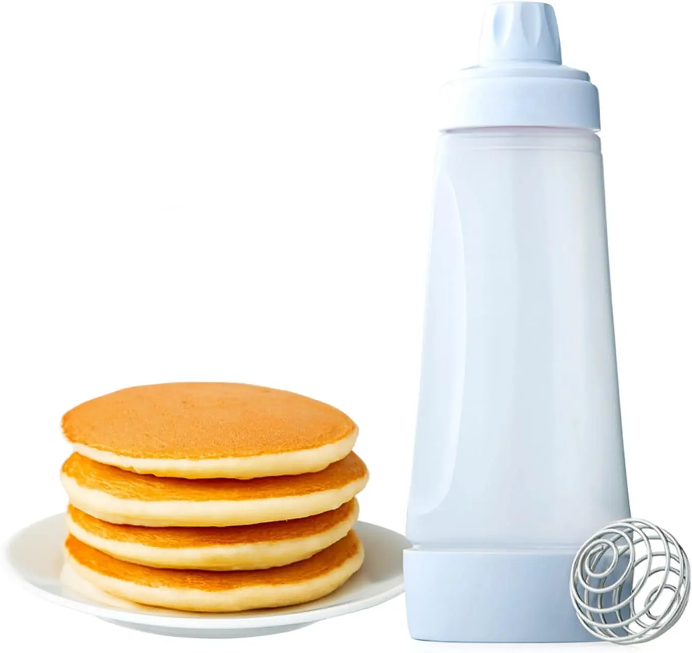 Hand cranked pancake batter mixing bottle suitable for baking utensils easy to clean kitchen batter batter squeezing bottle