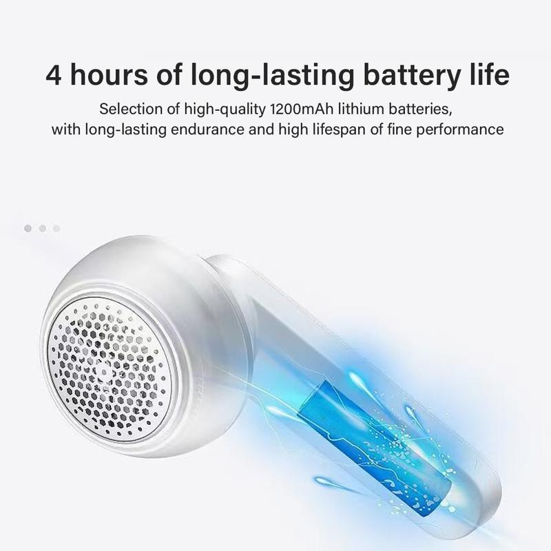 Rechargeable Fabric Shaver with 2 Replaceable StainlessSteel 6-Leaf Blades(1 Free Extra Included) I Lint Removerwith 3-Speed Settings - Efficient Sweater and Lint Shaver forClothes, Removing Fuzz, Lint Balls, Pills, andHairballs.Christmas Gift.