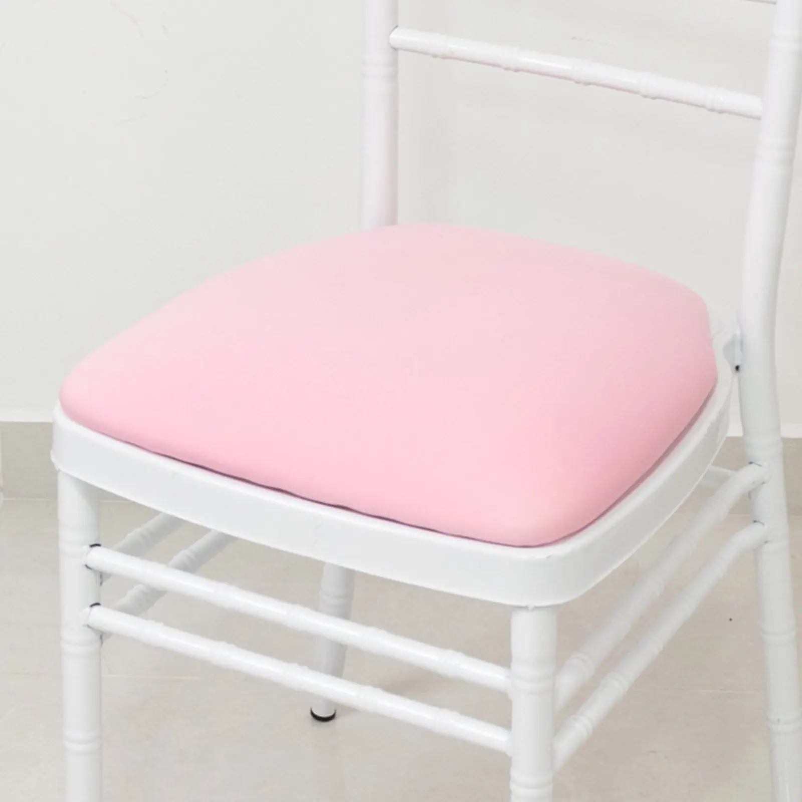 5-Pack Pink Spandex Chiavari Chair Cushion Covers, Machine-Washable Stretch Fitted Seat Pads, Home Dining Chair Seat Covers for Shopping Malls, Seat Covers For Dining Room Chairs, Dining Chairs