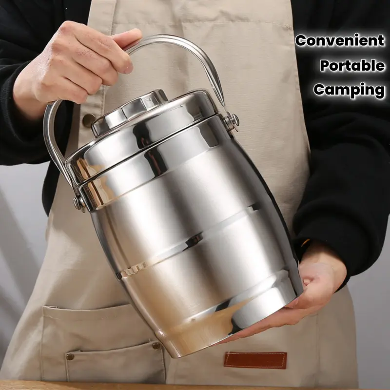 3 Types High Quality Stainless Steel Portable Lunch Box, Suitable for Home, Work, Going Out, Camping, Picnic Essentials, Office Workers and Students Universal Convenient Carry Lunch Box, back to school, Stainless Steel Container